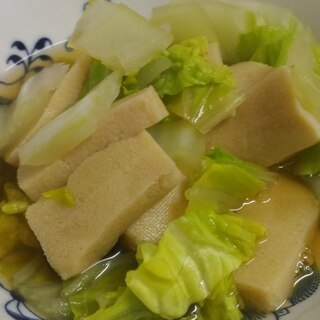 白菜と高野豆腐のレンジ煮